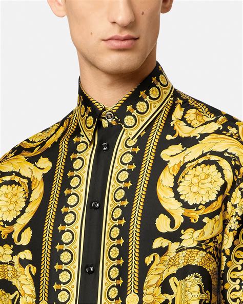 versace barocco shirt price|barocco silk shirt.